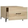 Mesa de centro con patas de metal roble Sonoma 50x50x40 cm de vidaXL, Mesas de centro - Ref: Foro24-812732, Precio: 41,78 €, ...