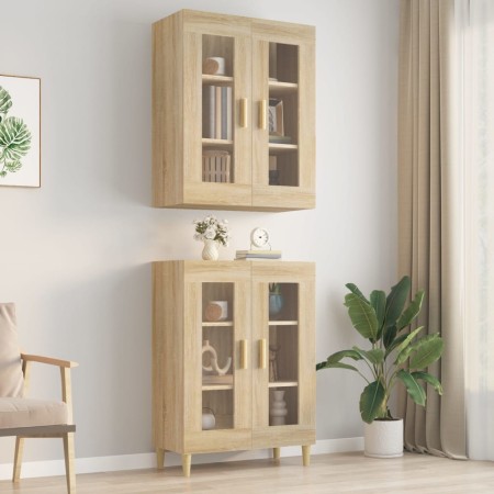 Armario colgante de pared roble Sonoma 69,5x34x90 cm de vidaXL, Aparadores - Ref: Foro24-812279, Precio: 88,28 €, Descuento: %