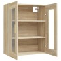 Armario colgante de pared roble Sonoma 69,5x34x90 cm de vidaXL, Aparadores - Ref: Foro24-812279, Precio: 88,28 €, Descuento: %
