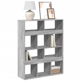Estantería de madera de ingeniería gris Sonoma 100x33x125,5 cm en Librerías y estanterías | Comprar online en Foru.es