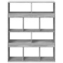 Estantería de madera de ingeniería gris Sonoma 100x33x125,5 cm en Librerías y estanterías | Comprar online en Foru.es