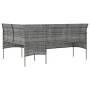 Sofá en forma de L con cojines ratán sintético gris de vidaXL, Sofás de exterior - Ref: Foro24-318585, Precio: 198,72 €, Desc...