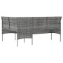 Sofá en forma de L con cojines ratán sintético gris de vidaXL, Sofás de exterior - Ref: Foro24-318585, Precio: 212,73 €, Desc...