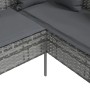 Sofá en forma de L con cojines ratán sintético gris de vidaXL, Sofás de exterior - Ref: Foro24-318585, Precio: 212,73 €, Desc...