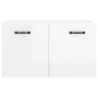 Armario pared madera contrachapada blanco brillo 80x35x36,5 cm de vidaXL, Estantes y estanterías - Ref: Foro24-812930, Precio...