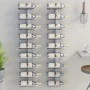 Wall wine rack for 9 bottles 2 units white iron by vidaXL, Wine racks - Ref: Foro24-340902, Price: 83,22 €, Discount: %