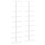 Wall wine rack for 9 bottles 2 units white iron by vidaXL, Wine racks - Ref: Foro24-340902, Price: 83,22 €, Discount: %
