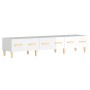 Mueble de TV madera contrachapada blanco brillo 150x34,5x30 cm de vidaXL, Muebles TV - Ref: Foro24-812642, Precio: 93,74 €, D...