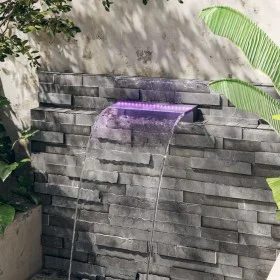Waterfall fountain with acrylic RGB LED 45 cm by vidaXL, Fountains and waterfalls - Ref: Foro24-151402, Price: 114,87 €, Disc...