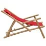 Strandkorb aus Bambus und rotem Segeltuch von vidaXL, Gartenstühle - Ref: Foro24-318597, Preis: 51,20 €, Rabatt: %