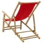 Strandkorb aus Bambus und rotem Segeltuch von vidaXL, Gartenstühle - Ref: Foro24-318597, Preis: 51,20 €, Rabatt: %