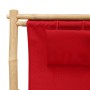 Silla de playa de bambú y lona rojo de vidaXL, Sillas de jardín - Ref: Foro24-318597, Precio: 53,93 €, Descuento: %
