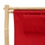 Strandkorb aus Bambus und rotem Segeltuch von vidaXL, Gartenstühle - Ref: Foro24-318597, Preis: 51,20 €, Rabatt: %