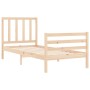 Estructura de cama con cabecero madera maciza 90x200 cm de vidaXL, Camas y somieres - Ref: Foro24-3193841, Precio: 88,06 €, D...