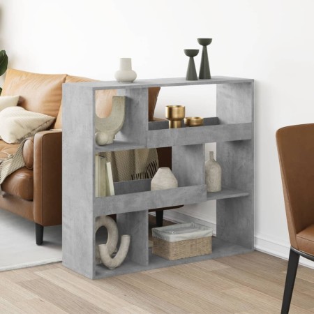 Separador de ambientes madera gris hormigón 100x33x94,5 cm en Librerías y estanterías | Comprar online en Foru.es
