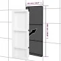 Shower niche with 3 matte gray compartments 41x99x9 cm by vidaXL, Shower walls and screens - Ref: Foro24-151399, Price: 120,5...