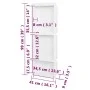 Shower niche with 3 matte gray compartments 41x99x9 cm by vidaXL, Shower walls and screens - Ref: Foro24-151399, Price: 120,5...