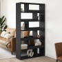 Separador de ambientes madera ingeniería negro 100x33x187,5 cm en Librerías y estanterías | Comprar online en Foru.es