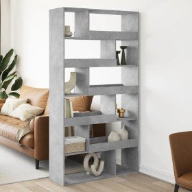 Separador de ambientes madera gris hormigón 100x33x187,5 cm en Librerías y estanterías | Comprar online en Foru.es