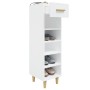 Mueble zapatero madera contrachapada blanco brillo 30x35x105 cm de vidaXL, Zapateros y organizadores de calzado - Ref: Foro24...
