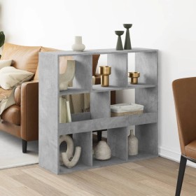 Separador de ambientes madera gris hormigón 100x33x94,5 cm en Librerías y estanterías | Comprar online en Foru.es