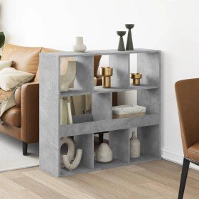 Separador de ambientes madera gris hormigón 100x33x94,5 cm en Librerías y estanterías | Comprar online en Foru.es