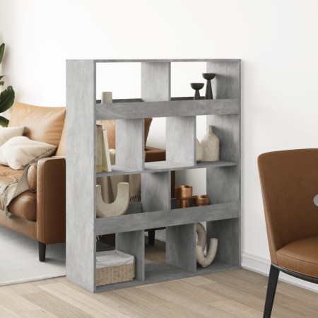 Separador de ambientes madera gris hormigón 100x33x125,5 cm en Librerías y estanterías | Comprar online en Foru.es