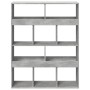 Separador de ambientes madera gris hormigón 100x33x125,5 cm en Librerías y estanterías | Comprar online en Foru.es