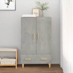 Concrete gray plywood sideboard 70x31x115 cm by vidaXL, Sideboards - Ref: Foro24-812568, Price: 77,02 €, Discount: %