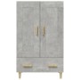 Aparador de madera contrachapada gris hormigón 70x31x115 cm de vidaXL, Aparadores - Ref: Foro24-812568, Precio: 78,21 €, Desc...