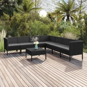 8-piece garden furniture set and black synthetic rattan cushions by vidaXL, Garden sets - Ref: Foro24-3094457, Price: 687,44 ...