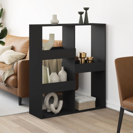 Separador de ambientes madera ingeniería negro 100x33x115 cm en Librerías y estanterías | Comprar online en Foru.es
