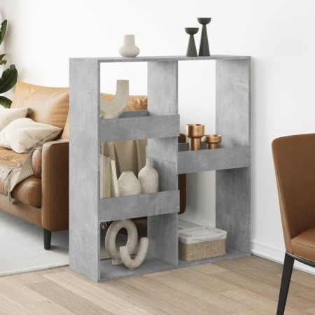 Separador de ambientes madera gris hormigón 100x33x115 cm en Librerías y estanterías | Comprar online en Foru.es