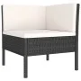 Set muebles de jardín 7 pzas y cojines ratán sintético negro de vidaXL, Conjuntos de jardín - Ref: Foro24-3094408, Precio: 59...