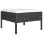 Set muebles de jardín 7 pzas y cojines ratán sintético negro de vidaXL, Conjuntos de jardín - Ref: Foro24-3094408, Precio: 59...