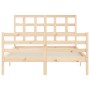 Estructura de cama con cabecero madera maciza 120x200 cm de vidaXL, Camas y somieres - Ref: Foro24-3193981, Precio: 112,32 €,...