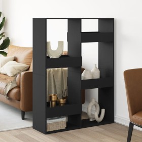Separador de ambientes madera ingeniería negro 100x33x135 cm en Librerías y estanterías | Comprar online en Foru.es