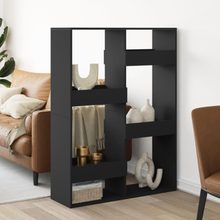 Separador de ambientes madera ingeniería negro 100x33x135 cm en Librerías y estanterías | Comprar online en Foru.es