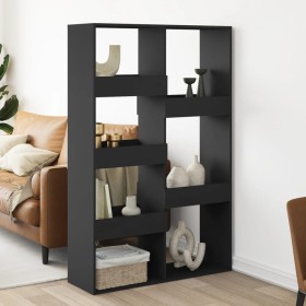 Separador de ambientes madera ingeniería negro 100x33x155,5 cm en Librerías y estanterías | Comprar online en Foru.es
