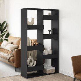 Separador de ambientes madera ingeniería negro 100x33x175 cm en Librerías y estanterías | Comprar online en Foru.es