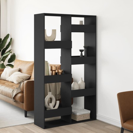 Separador de ambientes madera ingeniería negro 100x33x175 cm en Librerías y estanterías | Comprar online en Foru.es