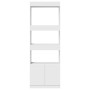 Aparador alto madera de ingeniería blanco 63x33x180 cm en Librerías y estanterías | Comprar online en Foru.es