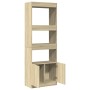 Aparador alto madera de ingeniería roble Sonoma 63x33x180 cm en Librerías y estanterías | Comprar online en Foru.es
