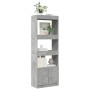 Aparador alto madera de ingeniería gris hormigón 63x33x180 cm en Librerías y estanterías | Comprar online en Foru.es