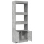 Aparador alto madera de ingeniería gris hormigón 63x33x180 cm en Librerías y estanterías | Comprar online en Foru.es