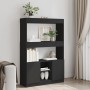 Aparador alto madera de ingeniería negro 92x33x140 cm en Librerías y estanterías | Comprar online en Foru.es