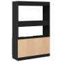 Aparador alto madera de ingeniería negro 92x33x140 cm en Librerías y estanterías | Comprar online en Foru.es