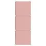 Estantería infantil de cubos con 6 compartimentos rosa PP de vidaXL, Zapateros y organizadores de calzado - Ref: Foro24-34057...