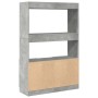 Aparador alto madera de ingeniería gris hormigón 92x33x140 cm en Librerías y estanterías | Comprar online en Foru.es