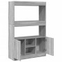 Aparador alto madera de ingeniería gris Sonoma 92x33x140 cm en Librerías y estanterías | Comprar online en Foru.es